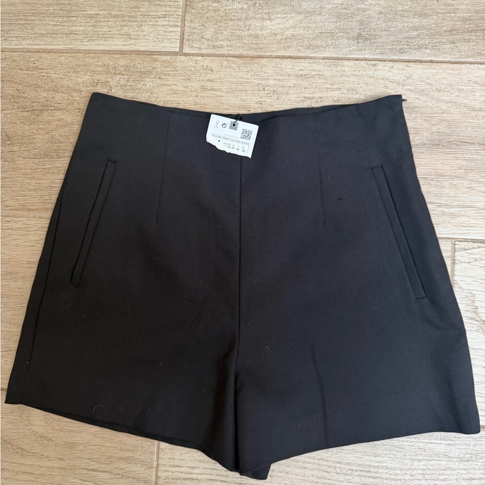 Zara Black High Waist Women's Shorts
